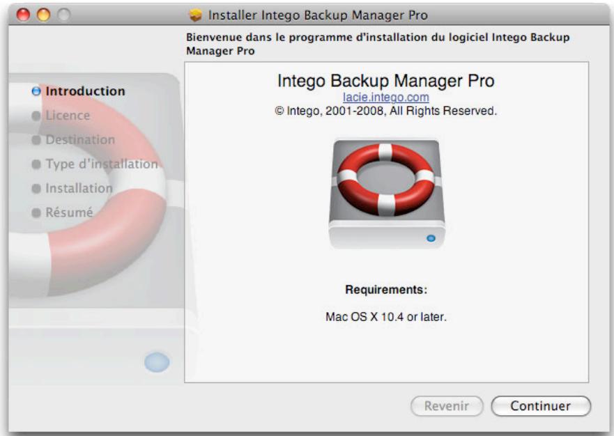 LACIE INTEGO BACKUP MANAGER PRO - Installation d'Intego Backup Assistant ou d'Intego Backup Manager Pro - 2