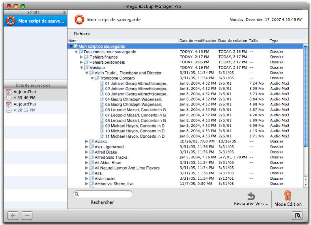LACIE INTEGO BACKUP MANAGER PRO - Restauration : Récupération des fichiers perdus - 3