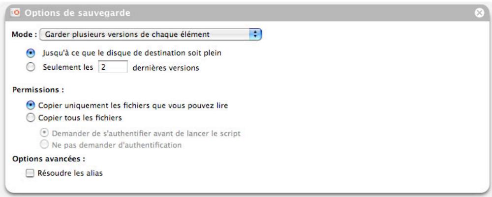 LACIE INTEGO BACKUP MANAGER PRO - Options de sauvegarde - 1