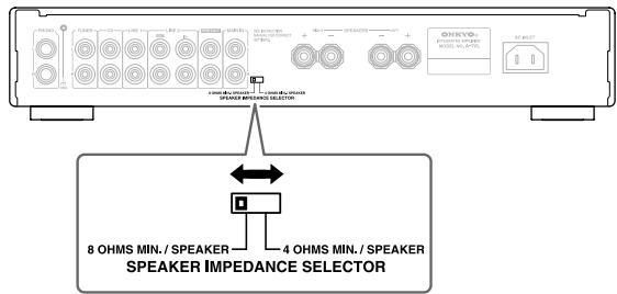 ONKYO A-1VL - Modifica dell'impostazione dell'impedenza dei diffusori - 1