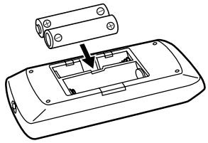 ONKYO A-1VL - Inserire le due batterie R6 (taglia AA). - 1