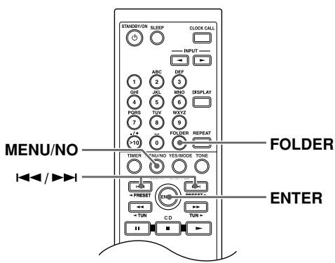 ONKYO CS-515 - Sélection des fichiers MP3 en mode navigation - 1