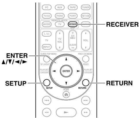 ONKYO PR-SC5508 - Procédures courantes dans le menu de configuration - 1