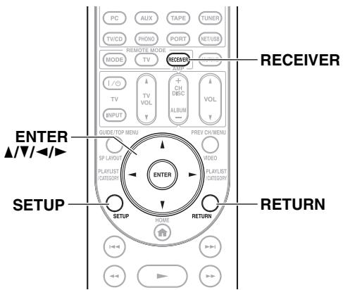 ONKYO PR-SC5508 - Allgemeine Verfahren in den Einrichtungsmenüs - 1