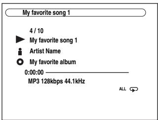 ONKYO PR-SC5508 - Utilisez / pour sélectionner un fichier musical, puis appuyez sur ENTER ou pour démarrer la lecture. - 1