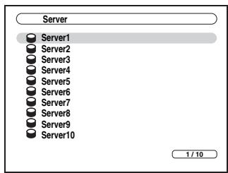 ONKYO PR-SC5508 - Drücken Sie NET/USB, um den „Server“ bildschirm auszuwahlen. - 1