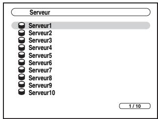 ONKYO PR-SC5508 - Appuyez sur net/usb pour sélectionner l'écran du « serveur - 1