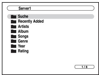 ONKYO PR-SC5508 - Verwenden Sie  um ein Server auszuwahlen, und dann drücken Sie ENTER. - 1