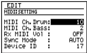BOSS DR880 - Messages utilisés par la dr-880 pour la synchronisation - 1