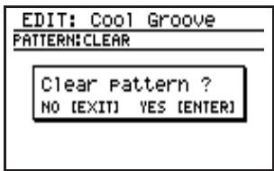 BOSS DR880 - Amenez le curseur sur l'icône "CLEAR" et appuyez sur [ENTER]. - 1