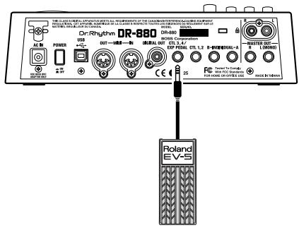 BOSS DR880 - Utiliser une PEDALE d'expression comme PEDALE de volume - 1