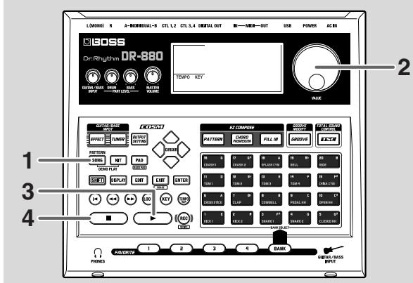 BOSS DR880 - Sélection et reproduction de motifs - 1