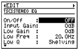 BOSS DR880 - Utilisez [CURSOR] / pour afficher la page d'édition EQ ou ambience/reverb. - 1