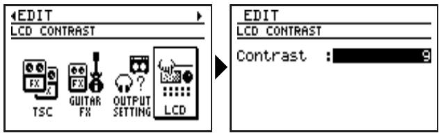 BOSS DR880 - Réglage du contraste de l'écran - 3
