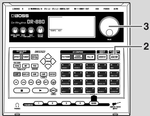 BOSS DR880 - Changer le timbre et la réverbération avec la fonction TSC - 1