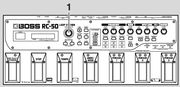 BOSS RC-50 - Sélection d'un patch - 1