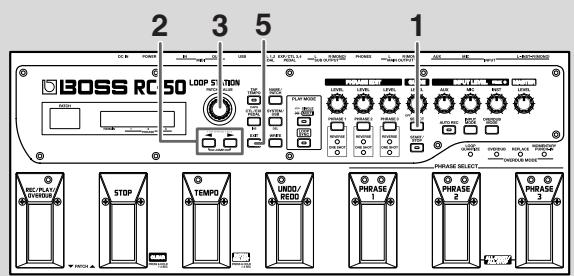 BOSS RC-50 - Régler le guide - 1