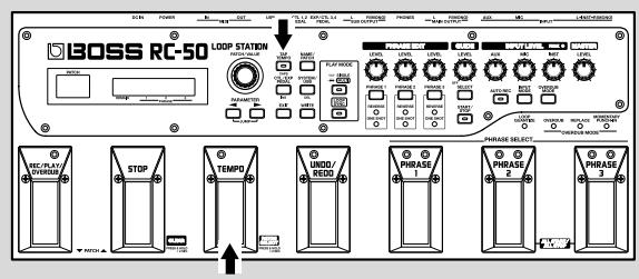 BOSS RC-50 - Régler le tempo du patch - 1