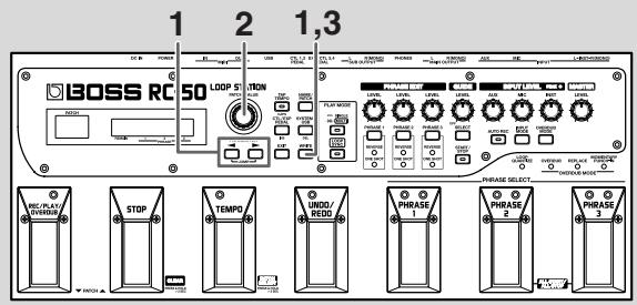 BOSS RC-50 - Initialiser les patches (patch initialize) - 1
