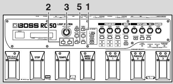 BOSS RC-50 - Nommer les patches - 1