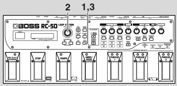 BOSS RC-50 - Sauvegarder un patch (patch write) - 1