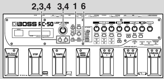 BOSS RC-50 - Réglages système et réglages de patch - 1