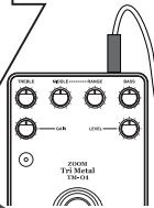 ZOOM TM-01 - Raccorder le câble de la guitare au jack IN du tm-01. - 1