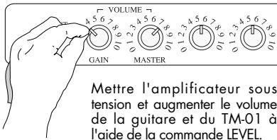 ZOOM TM-01 - Raccorder le câble au jack OUT du tm-01. - 2