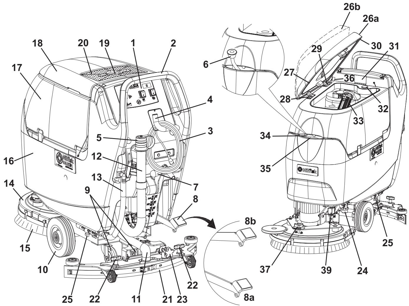 NILFISK CA 531 - DESCRIPTION DE LA MACHINE - 1