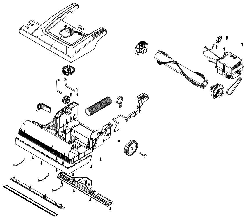 NILFISK 212 - Exploded view - Vue éclatée - Vista detallada - 2