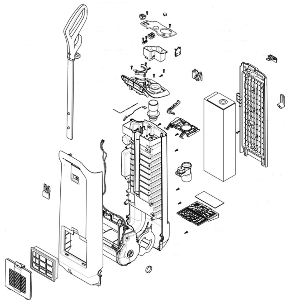 NILFISK 212 - Exploded view - Vue éclatée - Vista detallada - 1