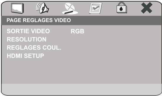 PEEKTON PK 6750 HDMI - Page REGLAGESVIDEO - 1