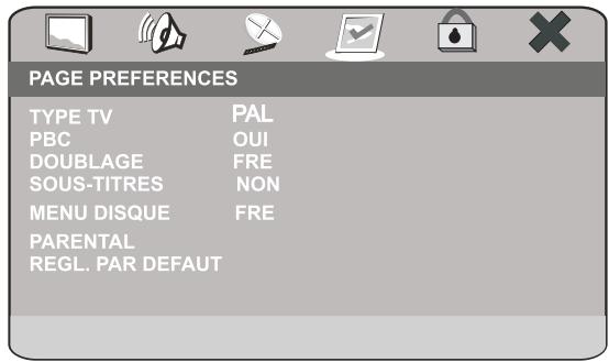 PEEKTON PK 6750 HDMI - Sélection du type de standard TV - 1