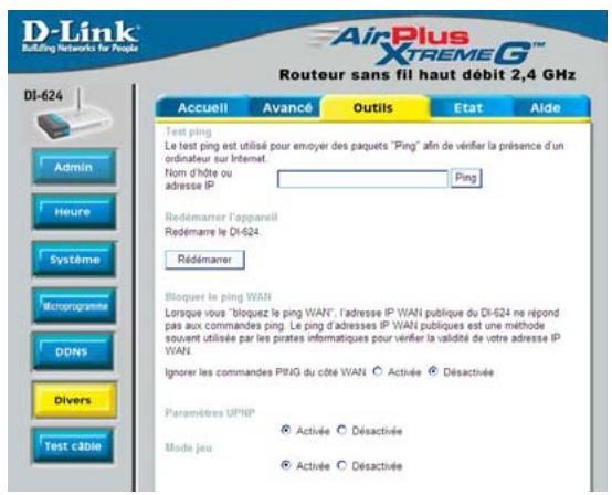 D-LINK DI-624 - Test ping - 1