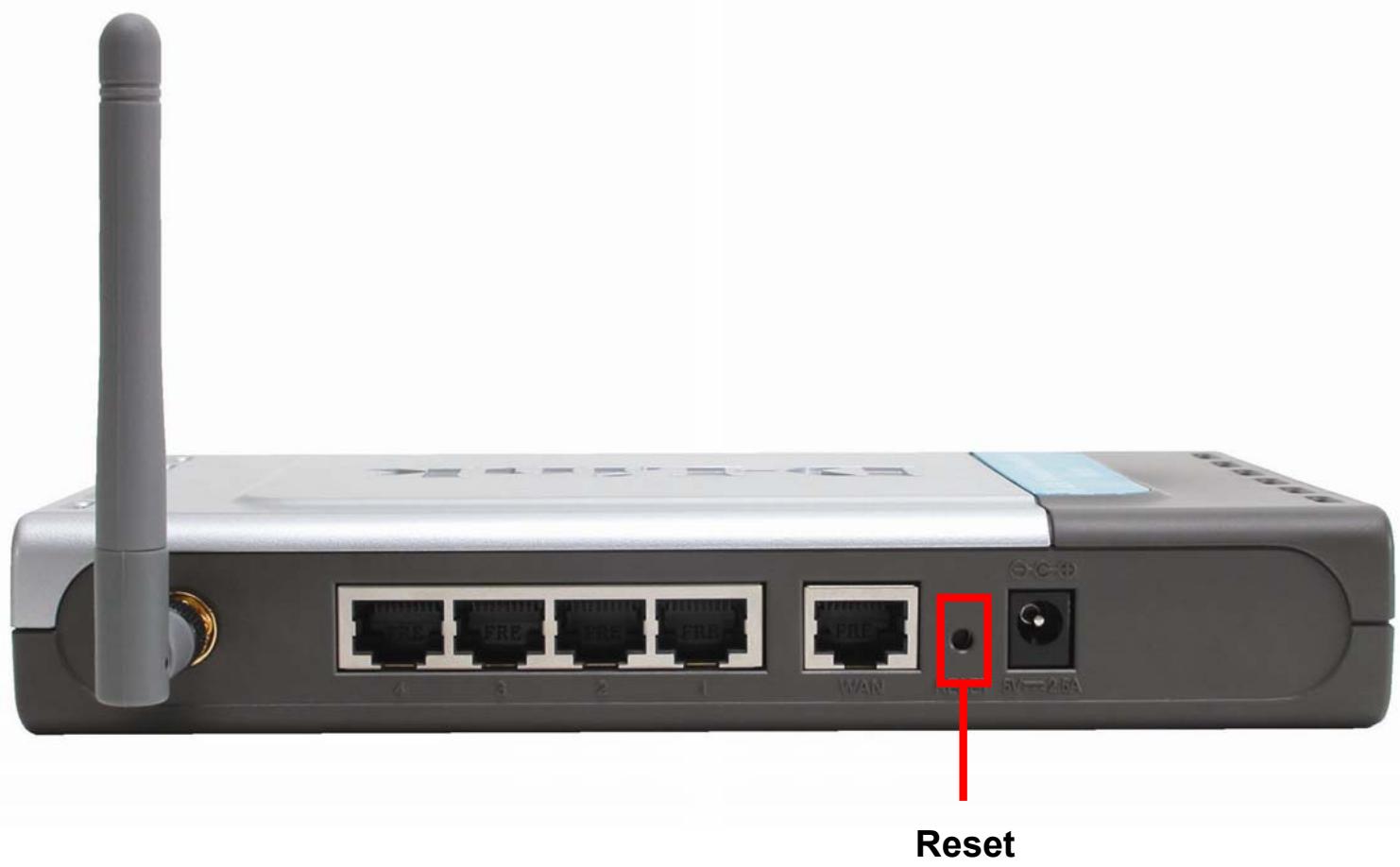D-LINK DI-624 - Rétabillisement des paramètres par défaut d'usine du DI-624 - 1