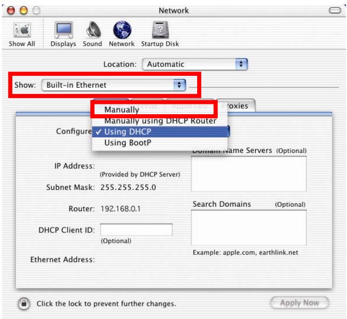 D-LINK DI-624 - Sélection d'une adresse IP dynamique avec Macintosh OSX - 2