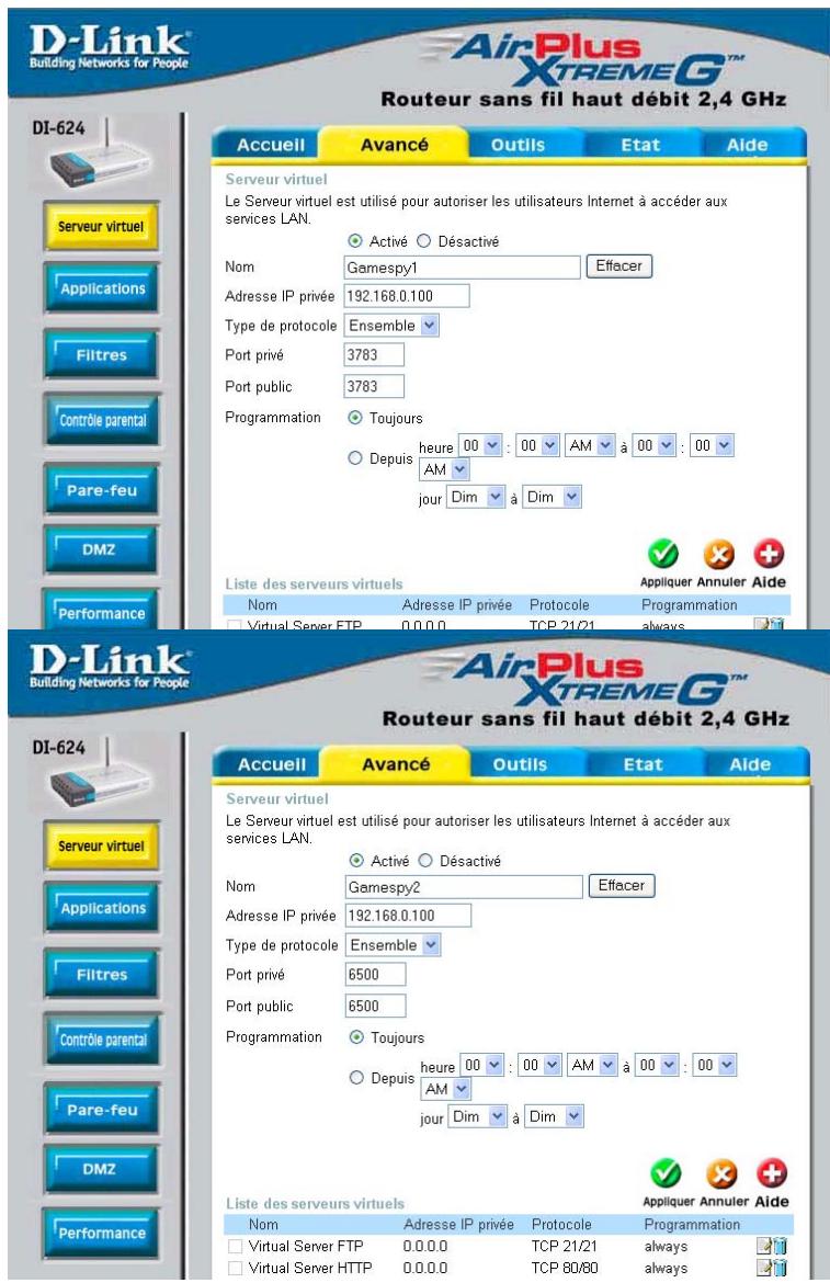 D-LINK DI-624 - Comment utiliser Gamespy derrière mon routeur D-Link ? - 1