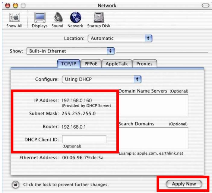 D-LINK DI-624 - Sélection d'une adresse IP dynamique avec Macintosh OSX - 3