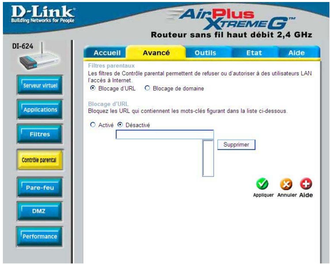 D-LINK DI-624 - Utilisation du menu de configuration (suite) - 1