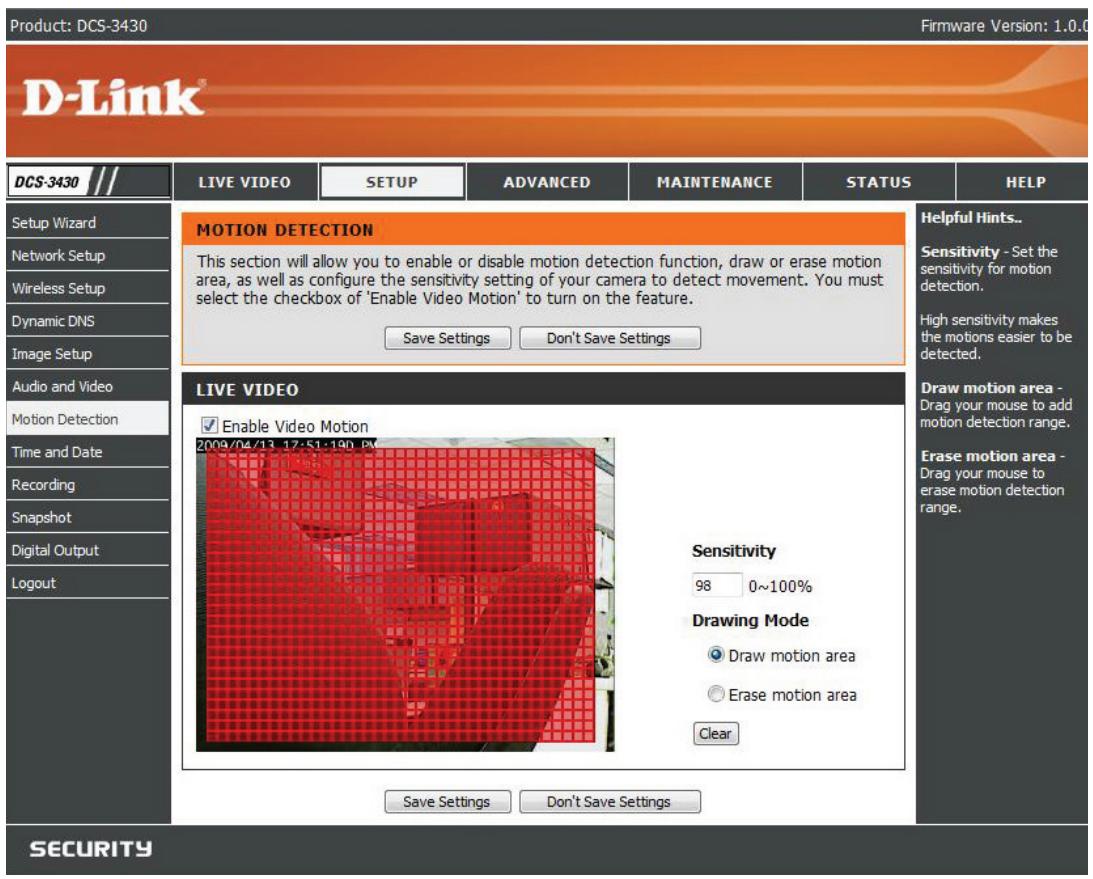 D-LINK DCS-3411 - Motion Detection - 1