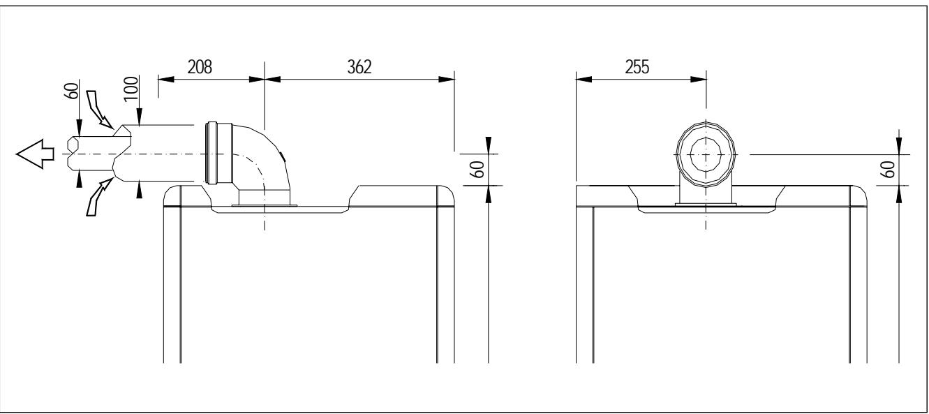 DEVILLE DCB 100 B - Kit coaxial horizontal 60/100 de série - 2