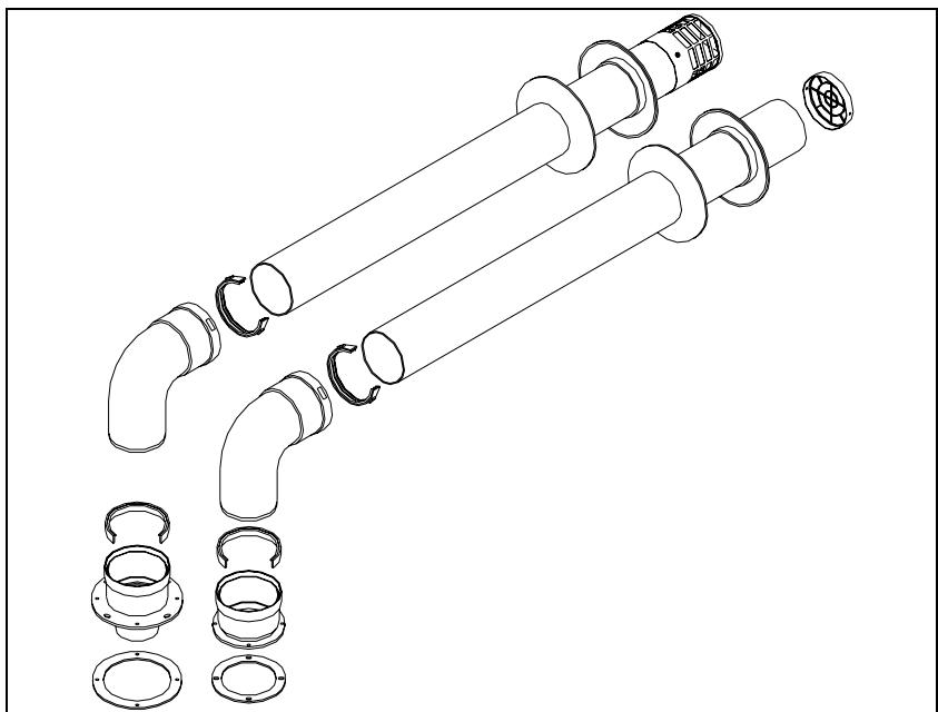 DEVILLE DCB 100 B - Systèmes double flux en polypropylène PPS orientable à. - 1