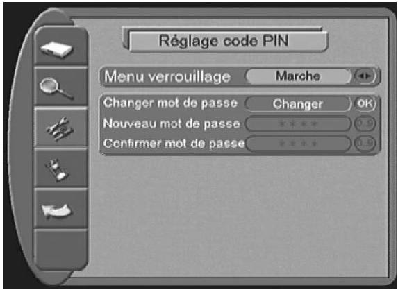 CGV PREMIO+ - -Réglage du verrouillage / contrôle parental / code PIN - 1