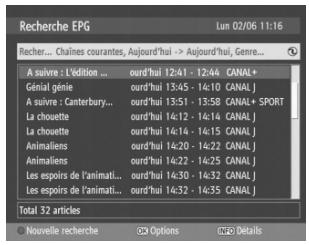 CGV PREMIO HD1 - Recherche d'un programme - 3