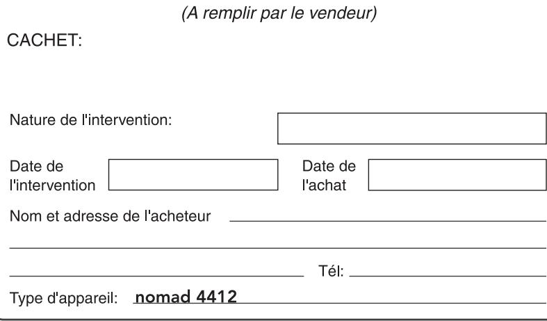 TORNADO TO4411 - TORNADO CERTIFICAT DE GARANTIE VALABLE UN AN COMPTER DE LA DATE D'ACHAT - 1