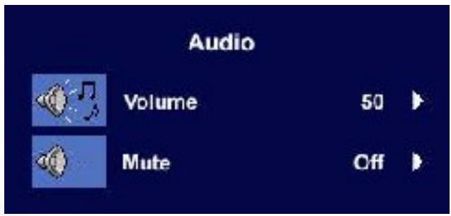 BENQ FP71E - Sous-menu audio - 1