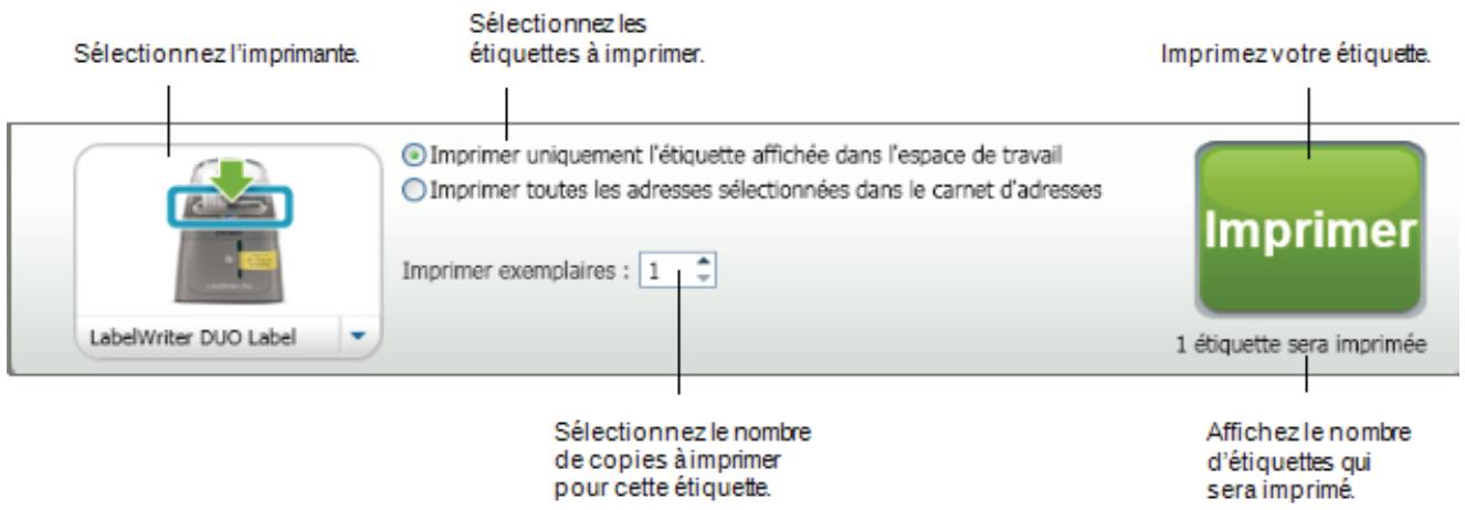 DYMO LABEL V.8 - Zone d'impression - 1