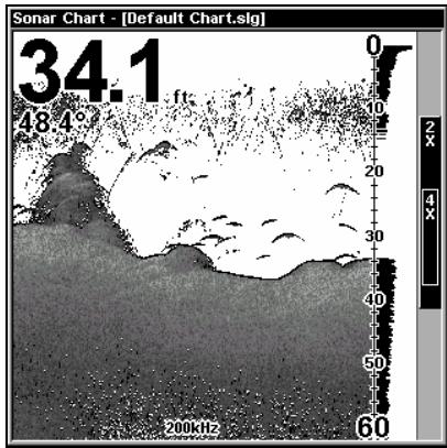 LOWRANCE LMS-520C - Pour régler le niveau de clarté de surface: - 2