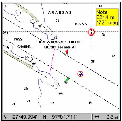 LOWRANCE LMS-520C - Notes des graphiques nautiques - 1
