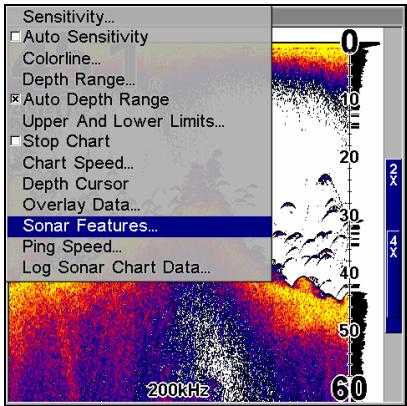 LOWRANCE LMS-520C - Section 4: options et autres fonctions du sonar - 1
